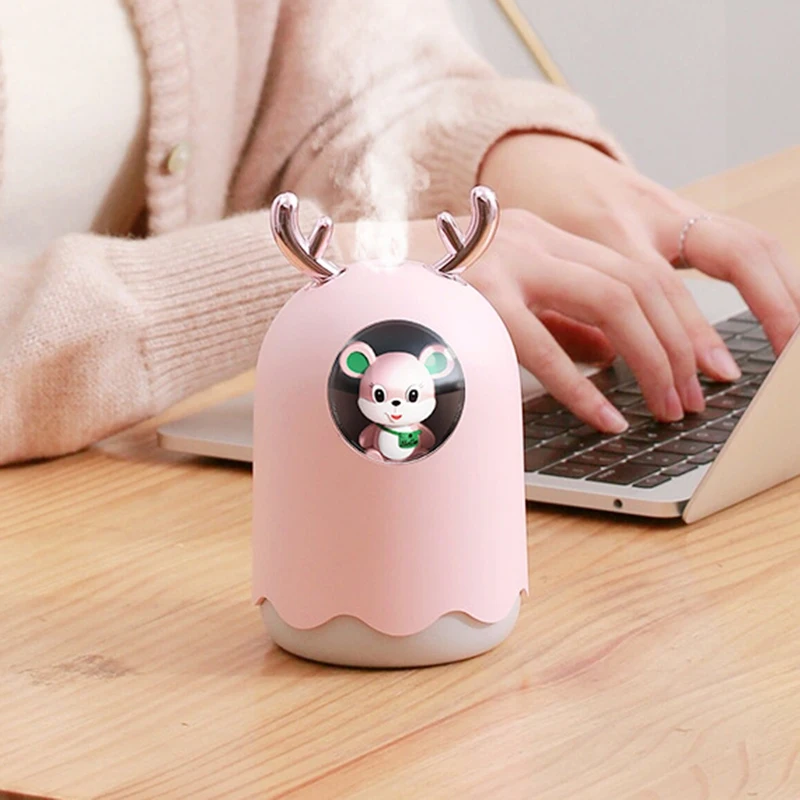 

Ultrasonic Air Humidifier Adorable Pet Ultrasonic Cool Mist Aroma Air Oil Diffuser Nano Spray Romantic Colors