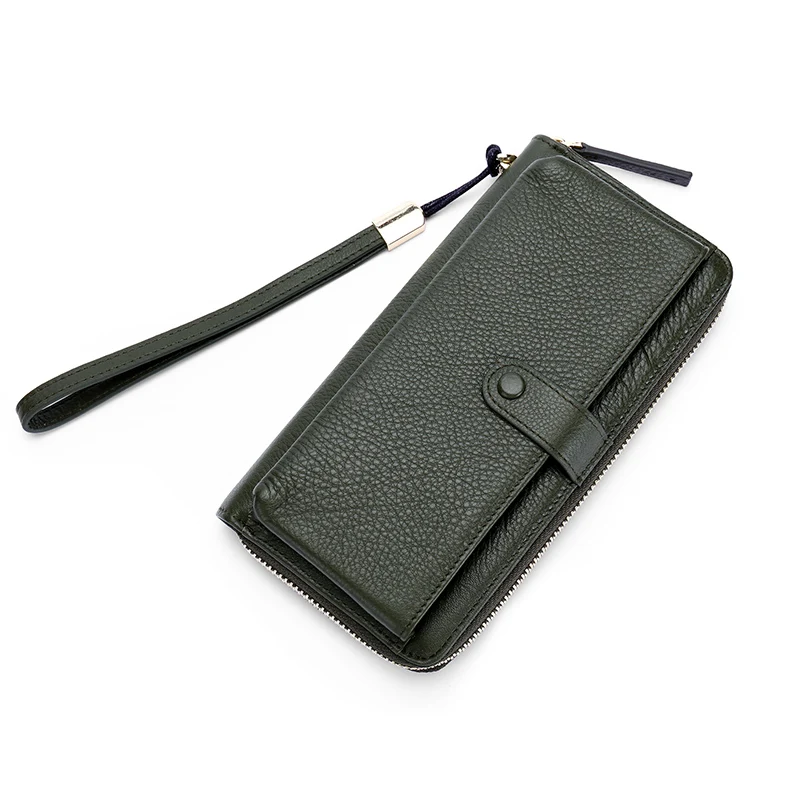 Европейский и американский модный кожаный женский длинный кошелек Новинка лета