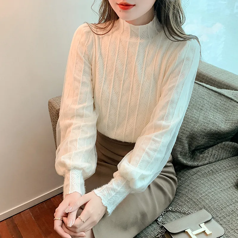 

Зимняя одежда, фланелевая Плотная основа для женщин, Повседневные вязаные винтажные свитера в уличном стиле с пуловером под низом