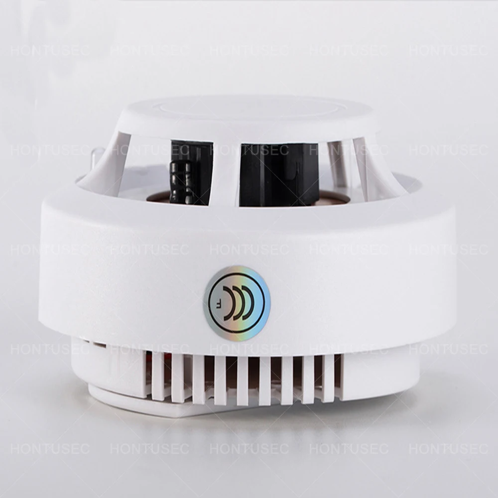 Датчик дыма HONTUSEC с сигнализацией Высокочувствительный детектор низкого заряда