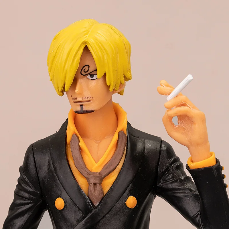 

27.5cm Japanese Anime One Piece Figure Stand Sanji Black Clothes PVC Action Figure Sanji Figure Model Toy Gift
