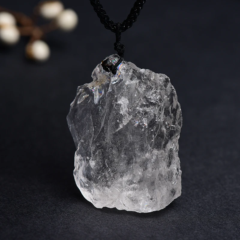 

100% Natural Crystal Quartz Original Stone Pendant Natural Crystal OrineralReiki Healing Ste Mone DIY Gift Men And Women Jewelry