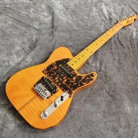 electric guitar orange color tiger flame gitaar maple fingerboard high quality pickups handmade 6 stings guitarra