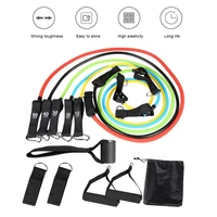 11 pcsset latex resistance bands crossfit training exercise yoga tubes pull rope rubber expander elastic bands fitness with bag