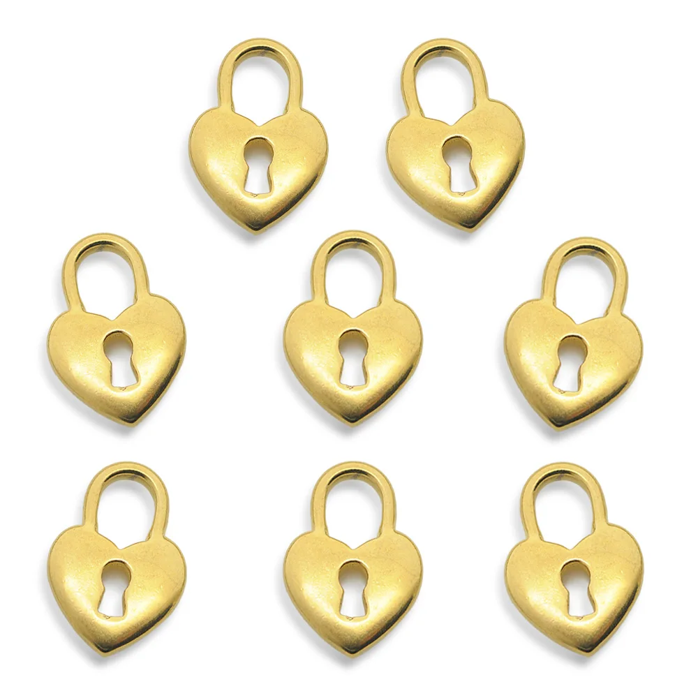 3 шт./лот Подвеска из нержавеющей стали сделай сам 10x22 мм брелок в форме сердца