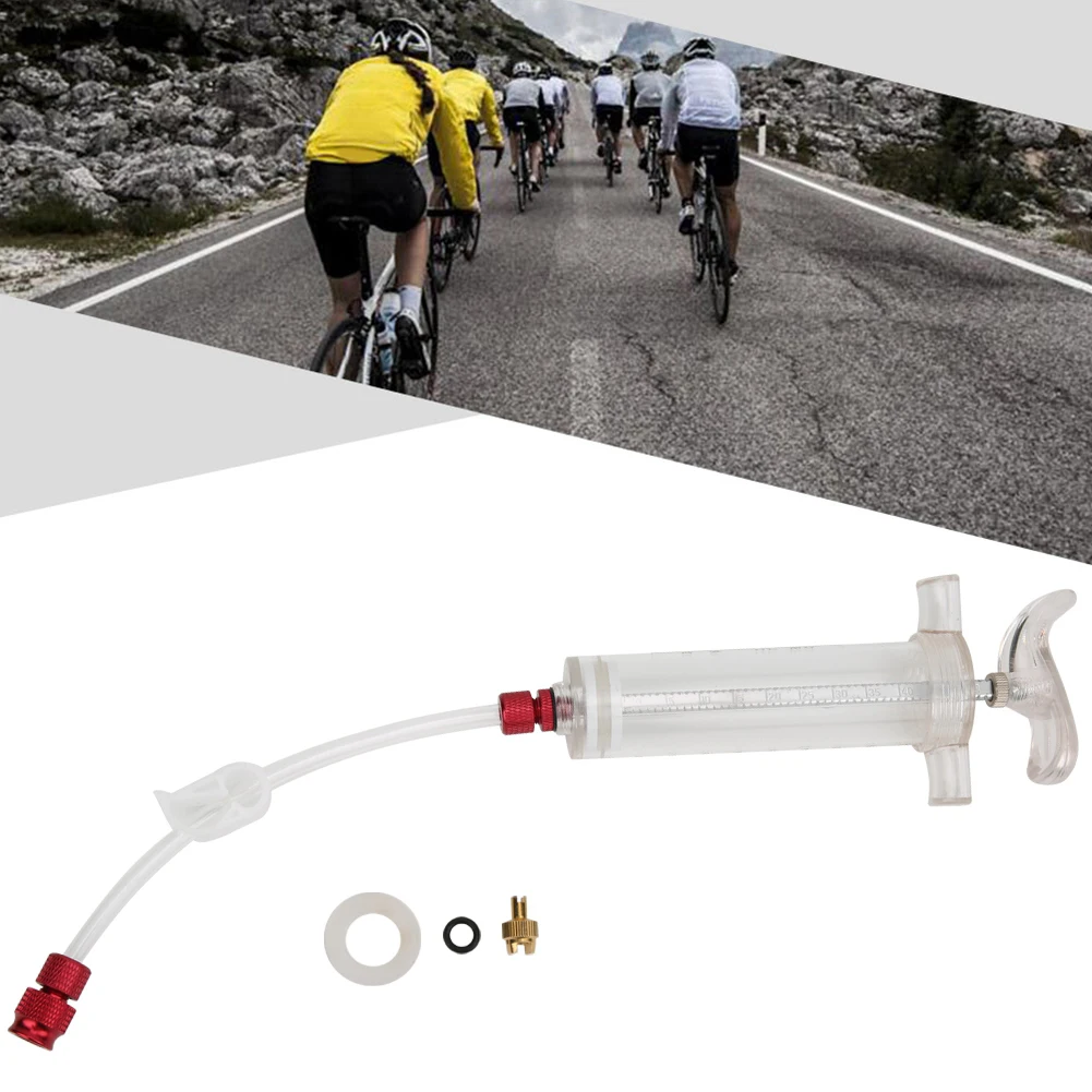 

50ml Capacity Bike Vacuum Tire Filler Kit Universal For America & French Valve Bicycle Repair Tire Repair Fluid Filling Tool