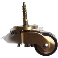 4pcslot brass screw casters heavy duty floors protector casters wheels rubber casters wheels for chairstablesfurniture