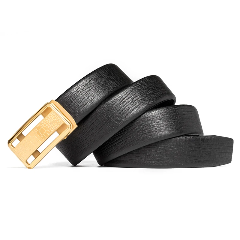 Мужской ремень из натуральной кожи автоматическая пряжка высокое качество