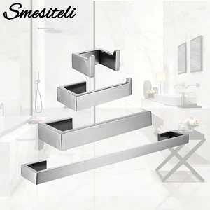 Держатель для туалетной бумаги, набор аксессуаров крючок для полотенец в ванную, металлический держатель из нержавеющей стали для спальни, наборы аксессуаров для ванной