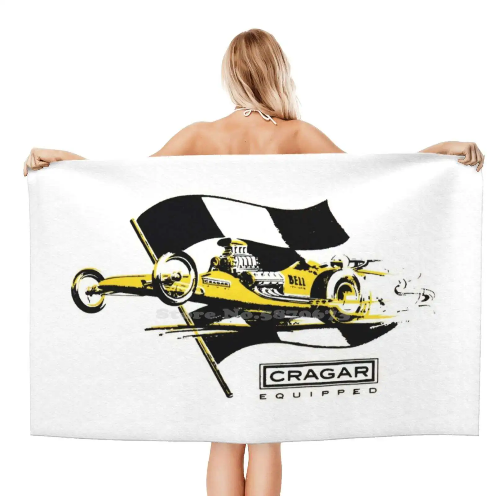 Полотенце из сверхтонкого волокна для ванной комнаты крагар-звонок Nhra Racing Chevy Ford