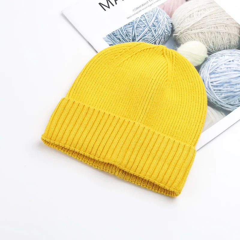 Осенне зимняя новая вязаная Повседневная шапка карамельных цветов женская