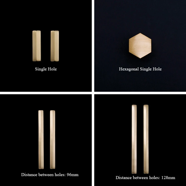 Nordic Brass Six-side Long Handles Drawer Pulls Wardrobe Cabinet Knobs and Solid Golden Small handles | Обустройство дома
