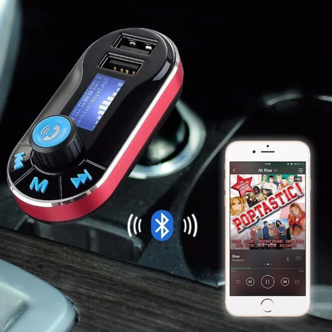 

Car MP3 Player Car Bluetooth-Compatible FM Transmitter Wireless Handsfree USB Adapter Wireless Radio AUX Car Charger USB SD