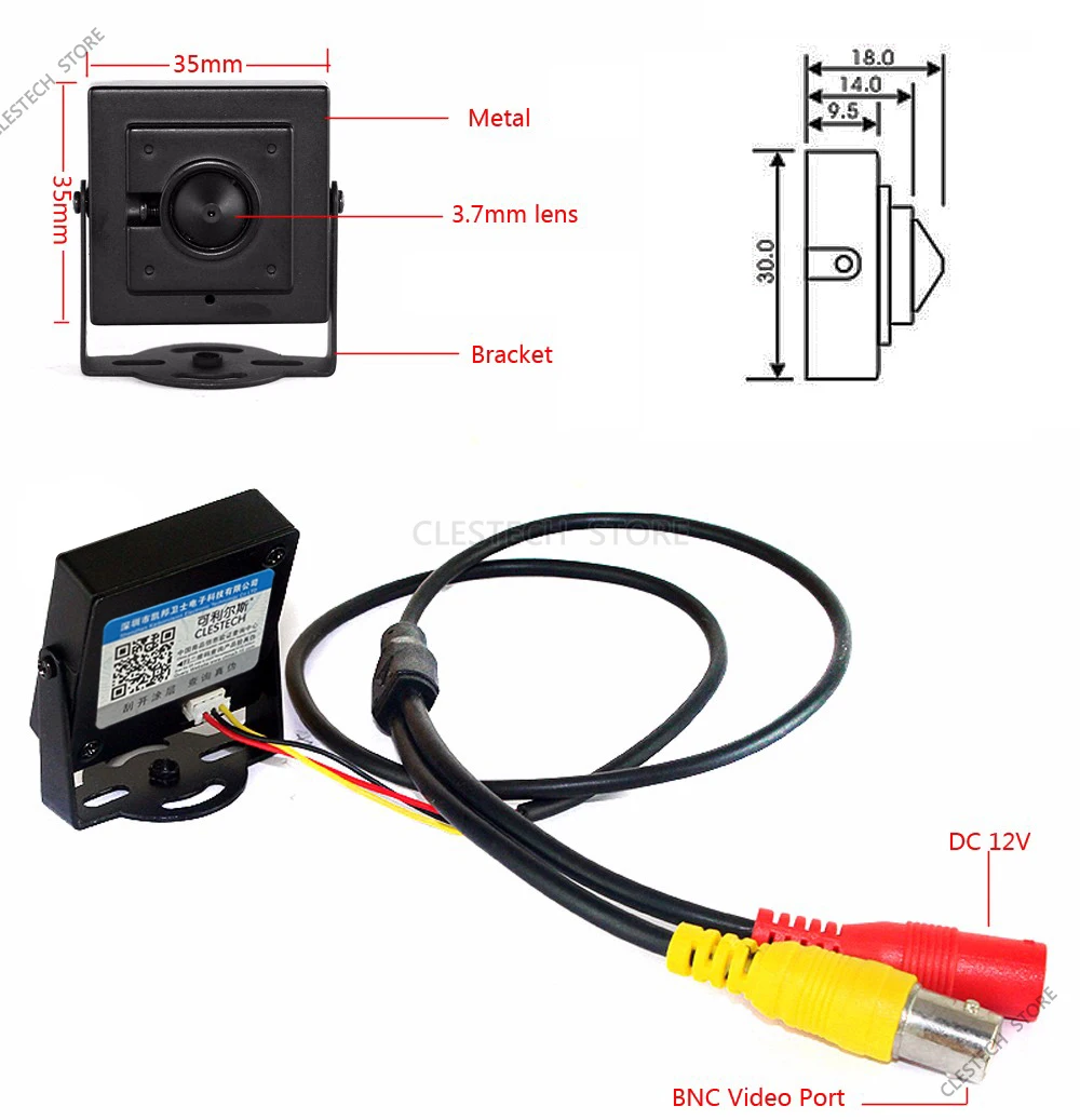 Супер Мини 1/3 &quotCmos 1200TVL HD камера металлическая 3 7 мм конусная линза