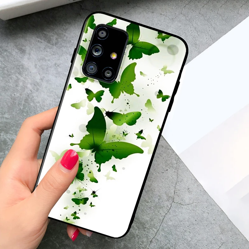 

Beautiful Emerald Green for Samsung Galaxy A91 A81 A71 A72 A51 A52 A42 A41 A31 A21 A12 A11 A01 UW Black Phone Case