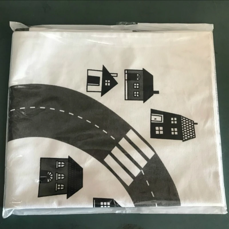 Новый Детский мягкий игровой коврик для ползания автомобильный трек обучение по