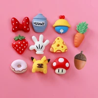 20pcslot cartoon planar resin ornament diy hairpin jewelry crafts materials nail art flat back resin decoration patch applique