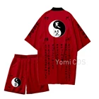 Кимоно Tenjiku для косплея аниме Токио, красное кимоно-кардиган и шорты, хаори изана Курокава, накидка хитто