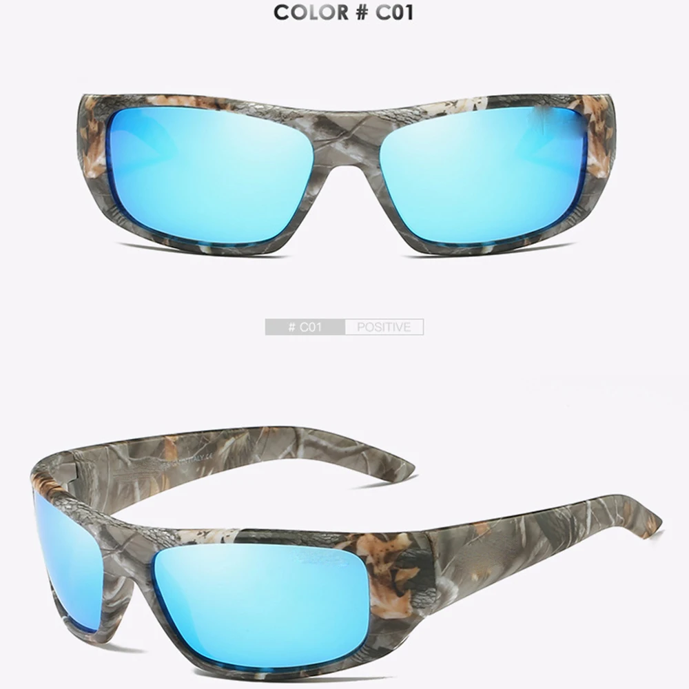Очки солнцезащитные поляризационные зеркальные для мужчин и женщин камуфляжные