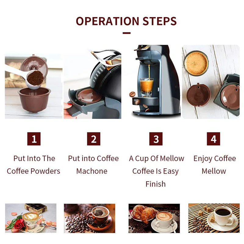Кофе Flter Pods Dolce Gusto многоразового использования кофе для совместимых с Nescafe Multicap