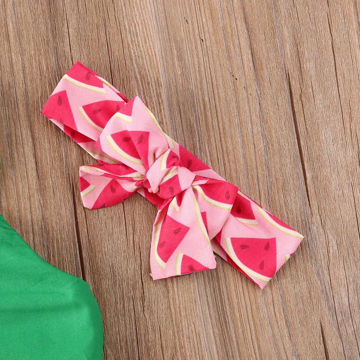 Three Piece Suit for Kids Sleeveless Strappy Top Pants Set with Headband Casual Cute Girls Watermelon Colthes | Детская одежда и