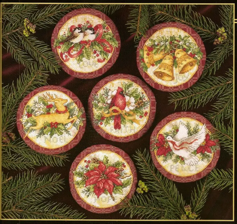 

COTTON Top Quality Lovely Hot Sell Counted Cross Stitch Kit Old World Holiday Ornaments Ornament dim 08813