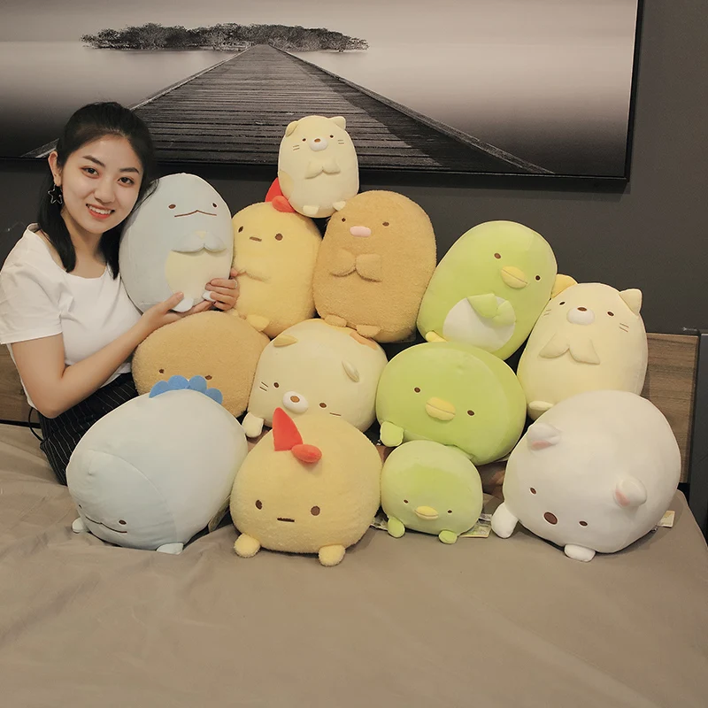 

2022 1pc 19/30cm Japanese Animation Sumikko Gurashi Penguin Cat Plush Toys San-X Corner Bio Cartoon Doll for Kids Birthday Gifts