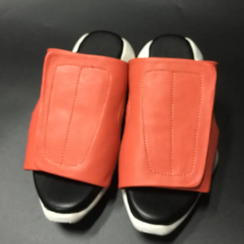 Мужские сандалии на толстой подошве повседневные шлепанцы Натуральная Воловья