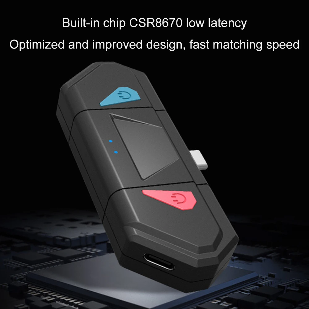 Bluetooth 5 0 передатчик Беспроводная аудио гарнитура USB Type C адаптер для переключателя