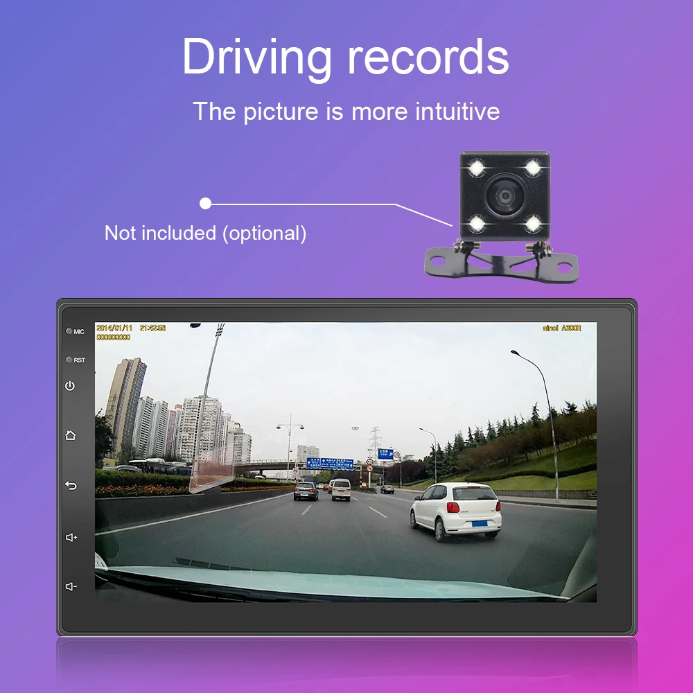 Автомагнитола 2 DIN Android 10 7 дюймов мультимедийный проигрыватель MP5 Bluetooth