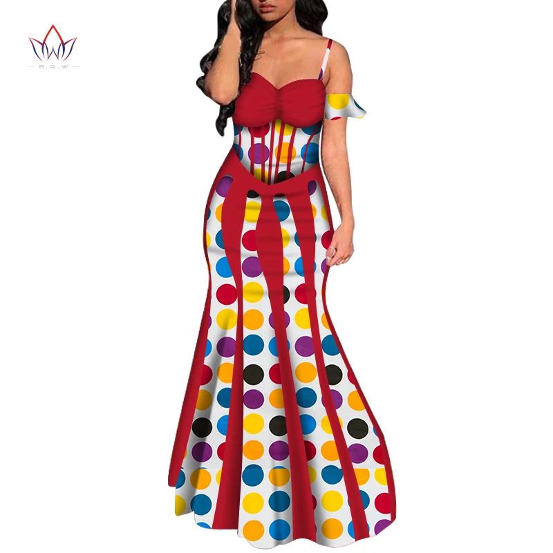 

Sexy Sleeveless Strap Dresses for Women Party Wedding Casual Date Dashiki African Women Dresses African Dresses for Women WY5693