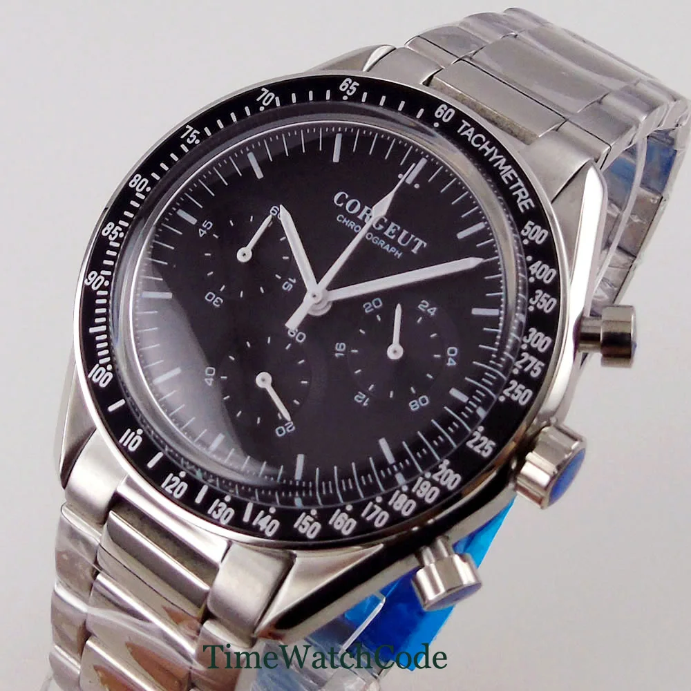 Мужские кварцевые наручные часы с хронографом из нержавеющей стали 40 мм |