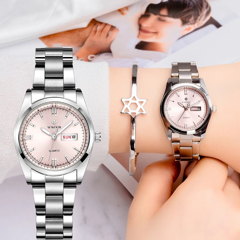WWOOR брендовые Роскошные элегантные женские повседневные наручные часы