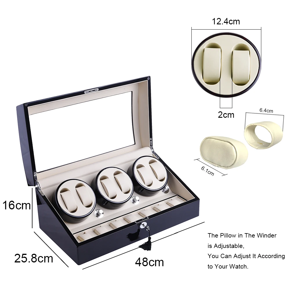 Watch Winder for 6 Automatic Watches with 7 Extra Storages | Наручные часы