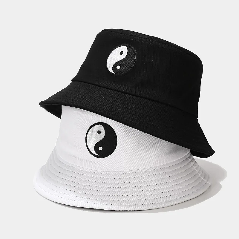 

Панама в стиле панк с принтом Инь Янь для пар, уличные дорожные кепки, шикарная Повседневная шляпа от солнца, шляпы для женщин, аксессуары дл...