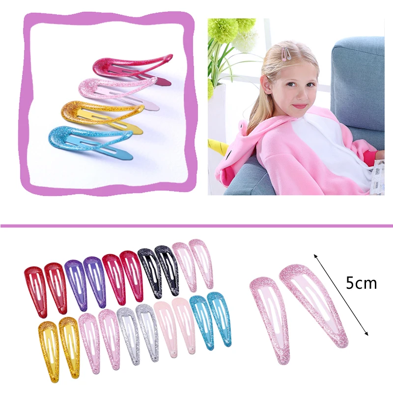 20 шт. заколки для волос маленьких девочек детские цветная блестящая Шпилька