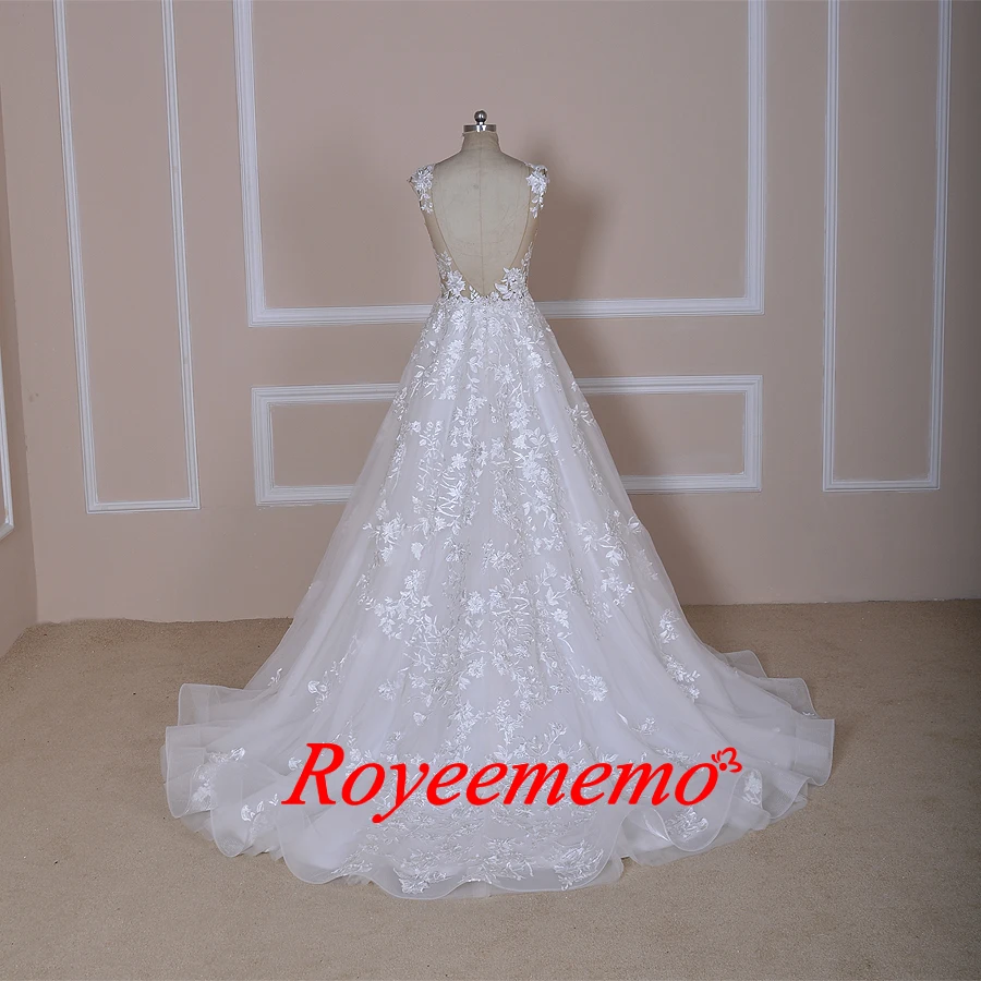 Свадебное платье из тюля ТРАПЕЦИЕВИДНОЕ кружевное невесты индивидуальный пошив