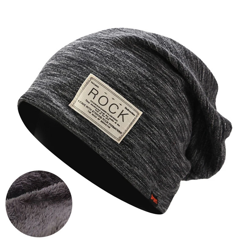 

Men Skullies Beanies Hedging Cap Plush Thicken Hat Cotton Double Layer Fabric Caps Bonnet Hat Autumn Winter Women Accessories