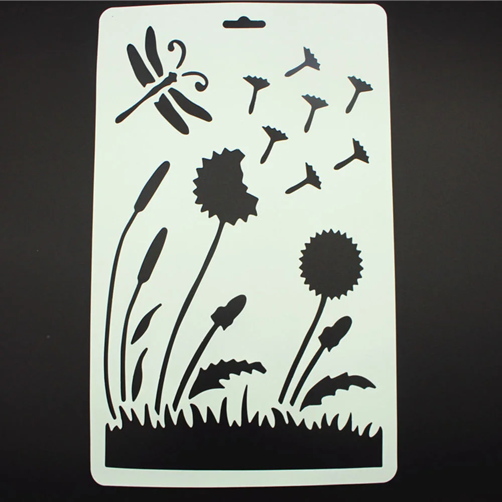 

Dandelion Butterfly Shape Stencils For Kids Drawing Painting Templates Educational Toys DIY Gift Cards Scrapbooking
