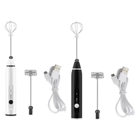 eas electric egg beater frother foamer milk drink coffee usb recharge mini handle stirrer practical kitchen cooking