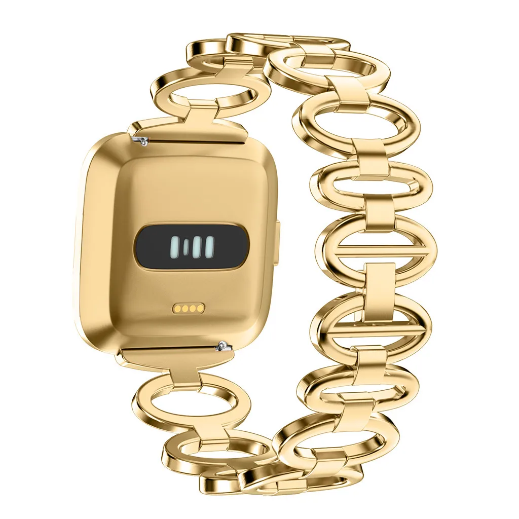 Браслет-Цепочка Из Нержавеющей Стали Для Fitbit Versa Lite быстросъемный ремешок для