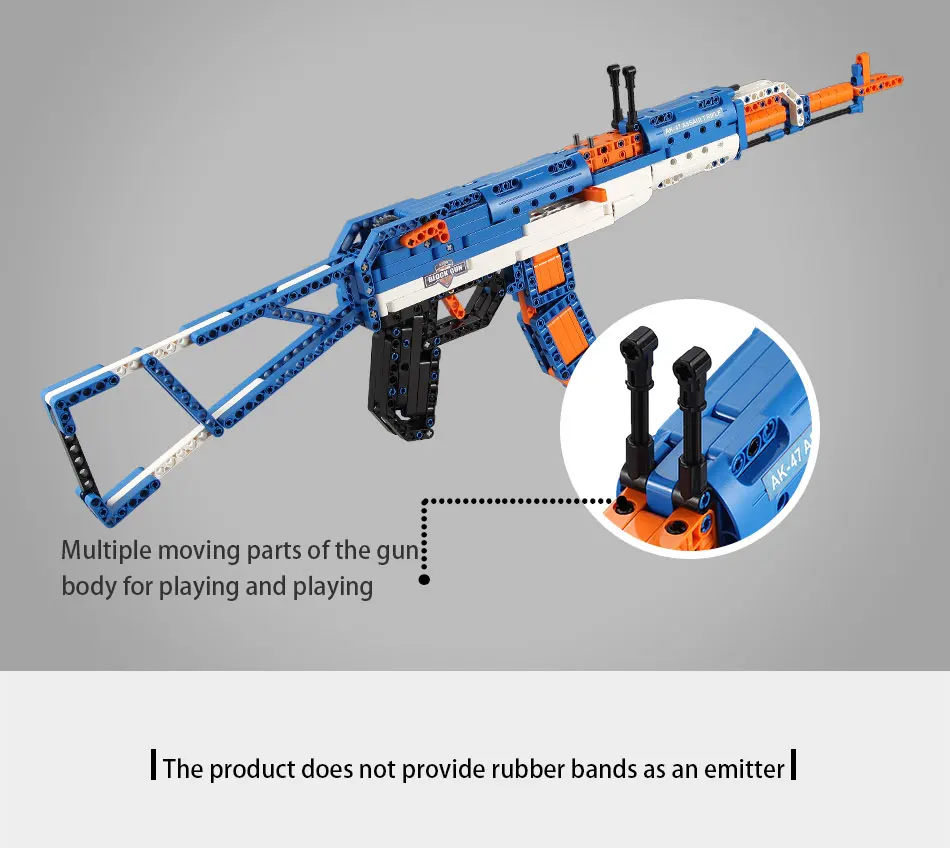 Снайперская винтовка револьвера пистолет строительные блоки 498 шт. Ak47 Swat военное