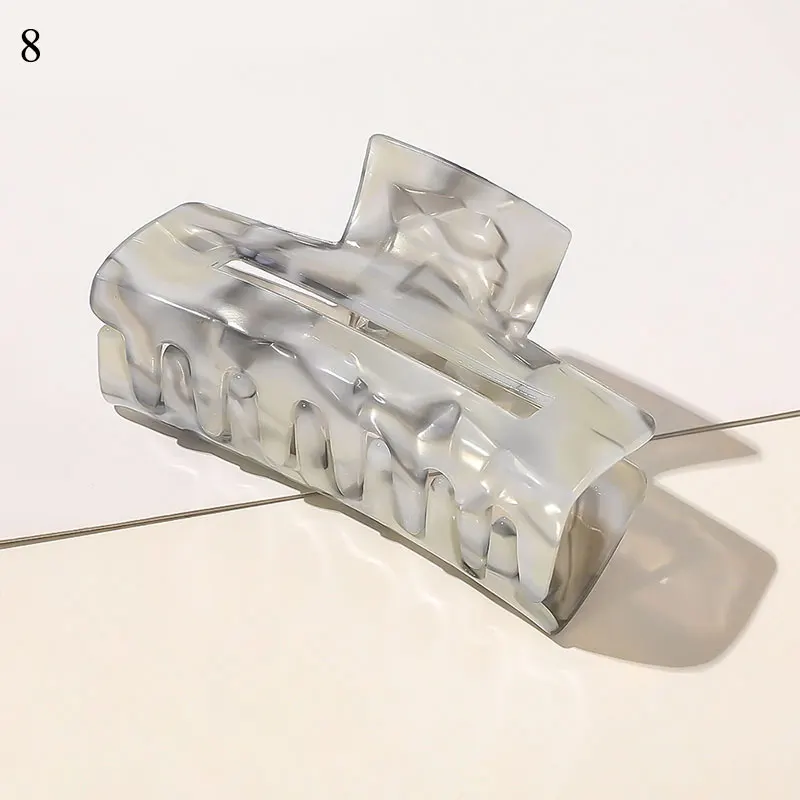 

Large Square Hair Grab Vintage Leopard Hair Claws Clamp fashion summer high quality Hair Clip Geometric Acetate Resin Hairpins