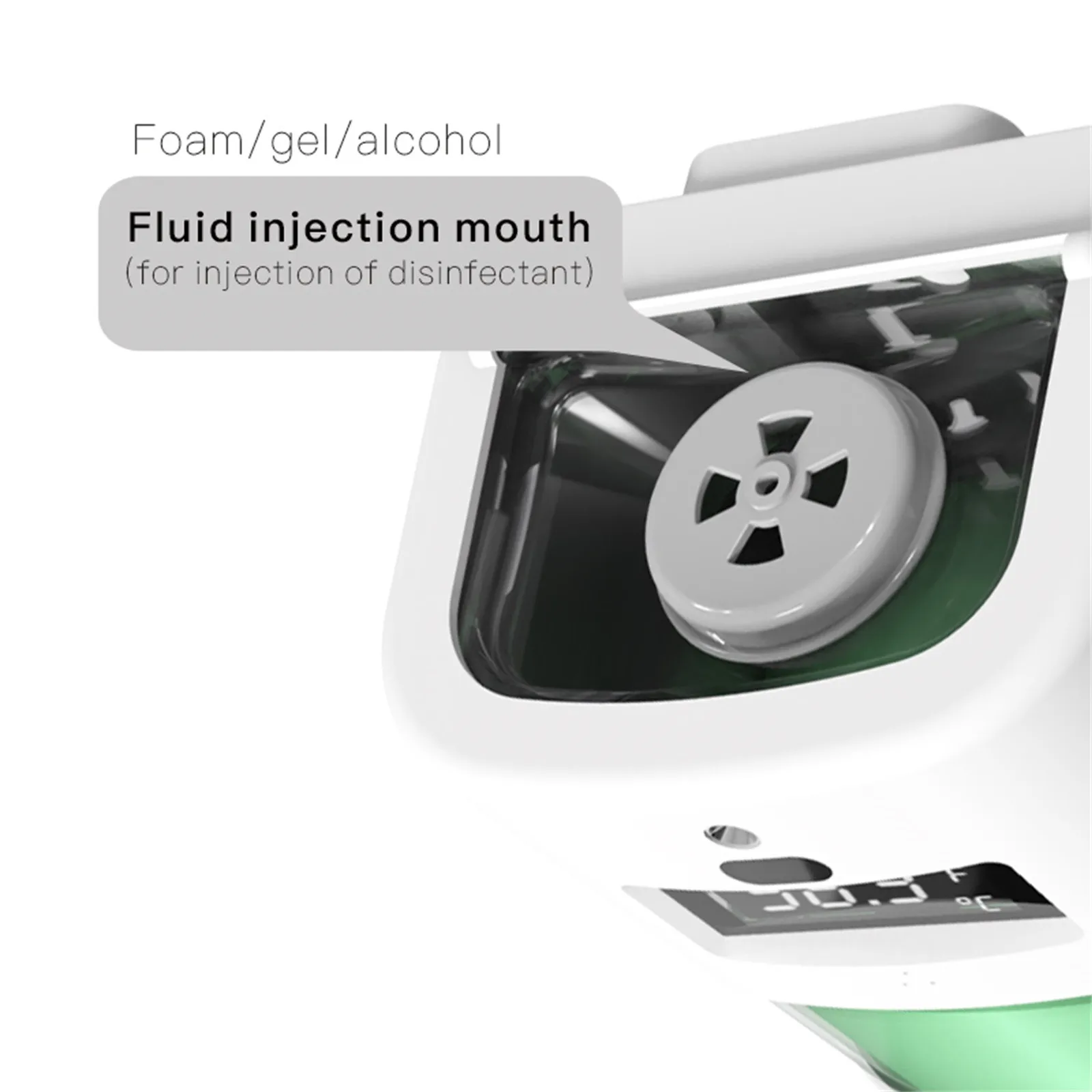 

Spray Double 2-in-1 Non-Contact Body Thermometer with Hand Sanitizer Dispenser Intelligent foam hand washing Dispenser for Home