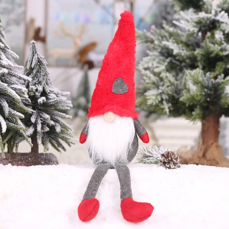 Плюшевые кукольные украшения Gnome, Шведский Рождественский Санта с красной шляпой, нордическая Статуэтка эльфа, украшение для домашнего праздника