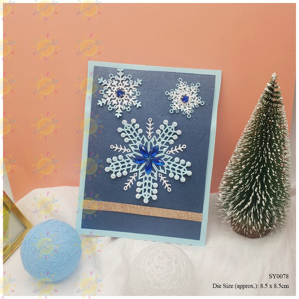 3D Рождественские снежинки металлические Вырубные штампы для сделай сам