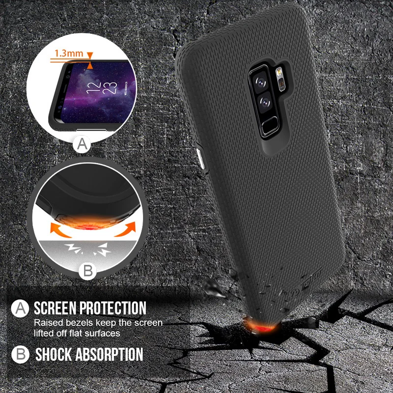 Защитные Чехлы TOIKO X для Samsung Galaxy S9 Plus двухслойные чехлы бампер из ТПУ гибридные