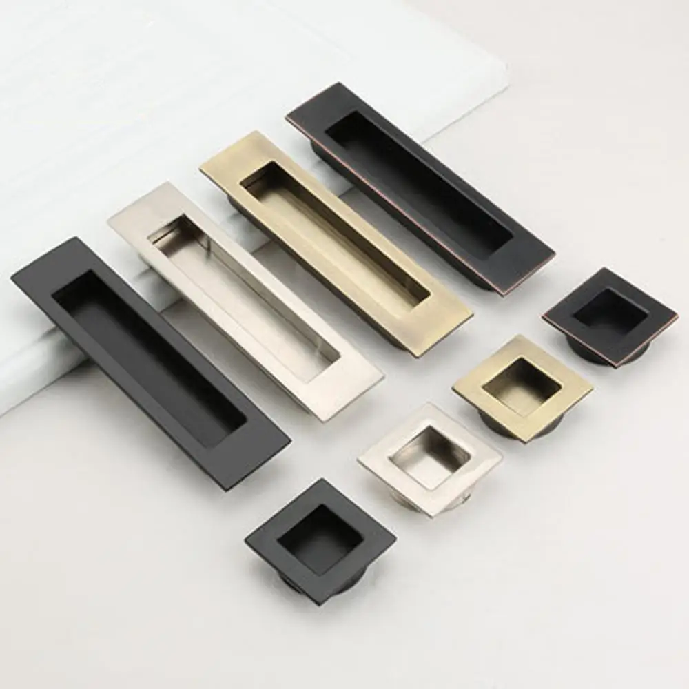 Черная ручка для раздвижной двери шкаф встроенный ящик с невидимой темной ручкой