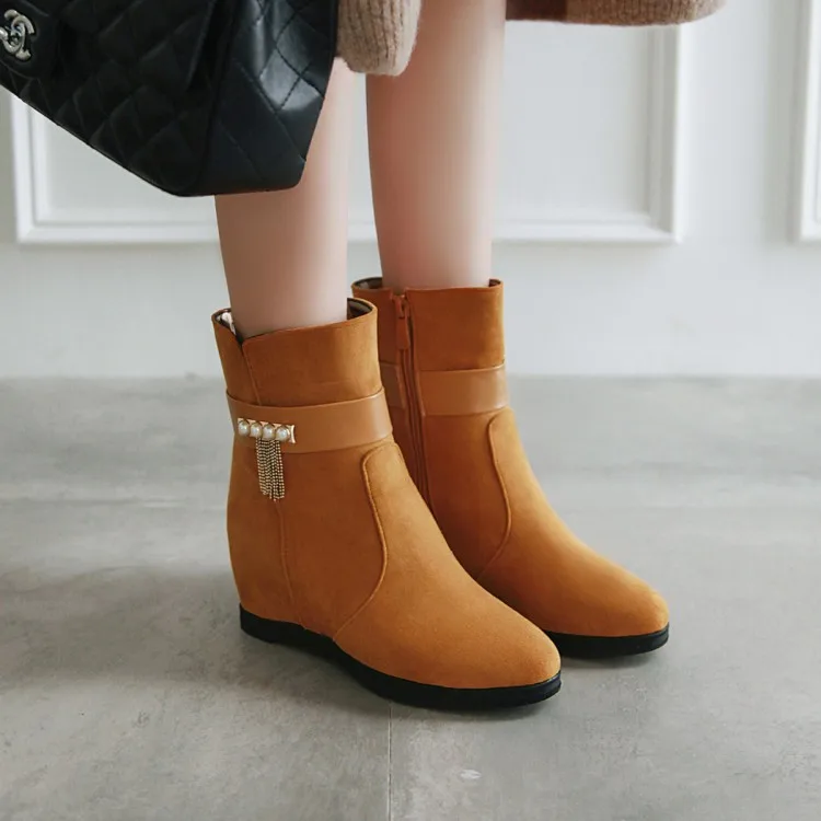 Большие размеры 9 10 11 12 Ботинки Женская обувь Женские ботильоны ботинки зимняя на
