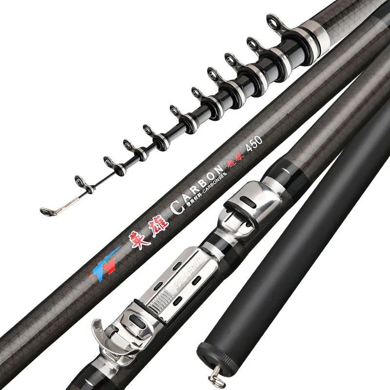 

Telescopic Carbon Long-Casting Fishing Rod 2.7m 3.6m 4.5m 5.4m 6.3m 7.2m Ultralight Rock Fishing Rod Spinning Rods Fishing Poles